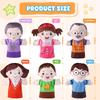6 Pcs Family Hand Puppets 10 Inch Grandparents, Mom & Dad, Brother & Sister Plush Hand Puppet Toys Role-Play Toy Puppets for Kids Storytelling Imaginative Pretend Play Teaching Preschool(6 Family C) view 2