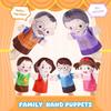 6 Pcs Family Hand Puppets 10 Inch Grandparents, Mom & Dad, Brother & Sister Plush Hand Puppet Toys Role-Play Toy Puppets for Kids Storytelling Imaginative Pretend Play Teaching Preschool(6 Family C) view 3