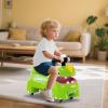 OLAKIDS Ride on Push Car, Kids Foot-to-Floor Sliding Car with Universal Wheels, Light, Sound, Under-Seat Storage, Ride on Toy for Toddlers Boys Girls Aged 3+ Years (Green) view 2