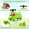 OLAKIDS Ride on Push Car, Kids Foot-to-Floor Sliding Car with Universal Wheels, Light, Sound, Under-Seat Storage, Ride on Toy for Toddlers Boys Girls Aged 3+ Years (Green) view 3