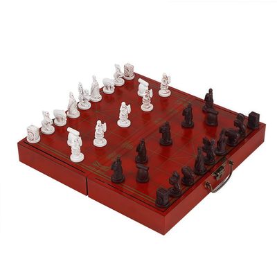 Terra-Cotta Warriors Chinese Chess, Xiangqi Gift Set - Travel Games Sets with Board Games Gift, Xiang Qi Game & Pieces, Chinese Decor & Gifts, Chinese New Year Decor (Small)