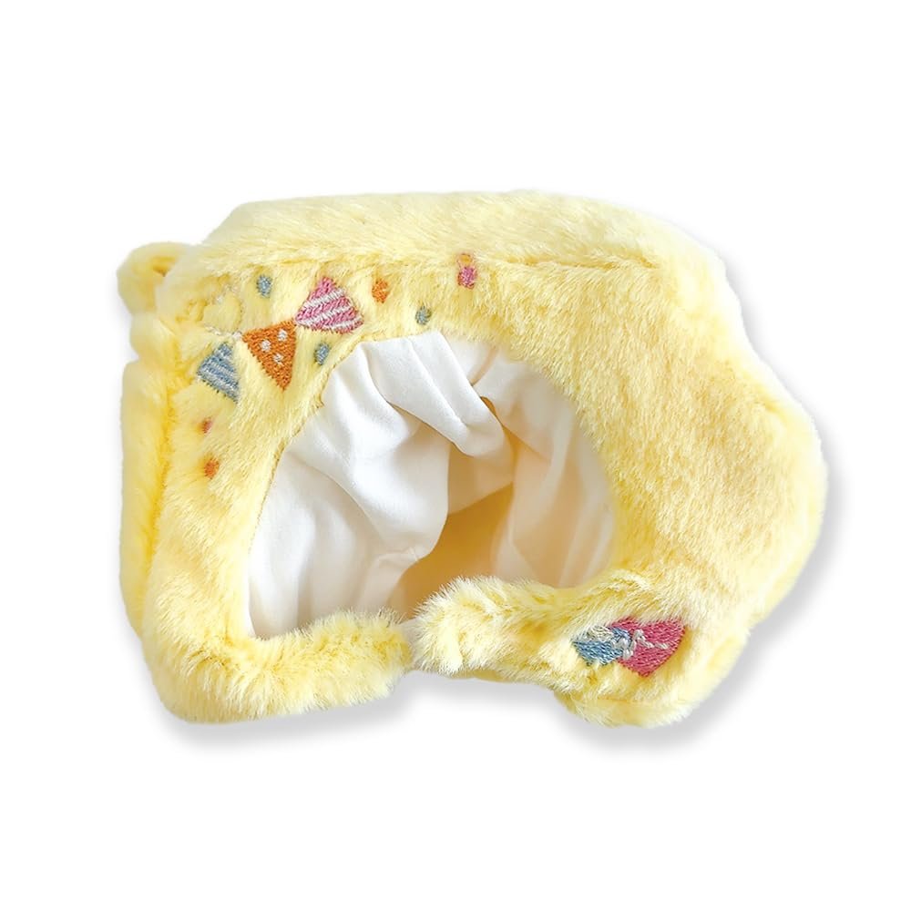 Customizable Pair Sewing Clothes with Can Badge Case Yellow (Left) for 3.9 inches (10 cm), Sewing Clothes, Kigurumi, Accessories, Geek Search, Doll, Mascot, Kpopdoll Costume