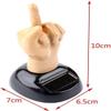Car Dashboard Solar Powered Mid Finger Shaking Toy Dancing Figure Toy Decorative Toy Figures Playsets, Decorations view 2