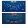 WaLiken 2-in-1 Tabletop Poker Felt 36x72 Texas Holdem Mat and Blackjack Mat Double-Sided Design Poker Felt Table Cover Rectangle-Red (Blue) view 1