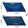 WaLiken 2-in-1 Tabletop Poker Felt 36x72 Texas Holdem Mat and Blackjack Mat Double-Sided Design Poker Felt Table Cover Rectangle-Red (Blue) view 2