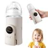 18W Portable Baby Bottle Warmer for Travel  Fast, Waterless Milk Heater for Breastmilk & Formula | USB Rechargeable Bottle Warmer with Precise Temperature Control  Essential for On-The-Go Feeding view 1