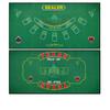 WaLiken 2-in-1 Tabletop Poker Felt 36x72 Texas Holdem Mat and Blackjack Mat Double-Sided Design Poker Felt Table Cover Rectangle-Red (Green) view 1