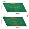 WaLiken 2-in-1 Tabletop Poker Felt 36x72 Texas Holdem Mat and Blackjack Mat Double-Sided Design Poker Felt Table Cover Rectangle-Red (Green) view 2