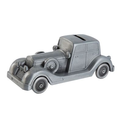 Abaodam Metal Craft Car Shaped Coin Bank Money Storage Jar for Piggy Bank with Simple Color Indoor Decoration and Spare Change Organizer