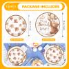 100Pcs Bear Baby Shower Paper Plates 7 Inch and 9 Inch Heavy Duty Disposable Brown Bear Gender Reveal Party Decorations for Kids Baby Shower Gender Reveal Fall Wedding Holiday Birthday Party Supplies view 3