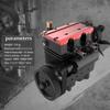 Kooteyybhyy ST-NF2 Engine Model Kit, 7.0cc Mini Inline Double Cylinder Four Stroke Air Cooled DIY Internal Combustion Model, Creative STEM Toy Engineering Construction Kit view 3