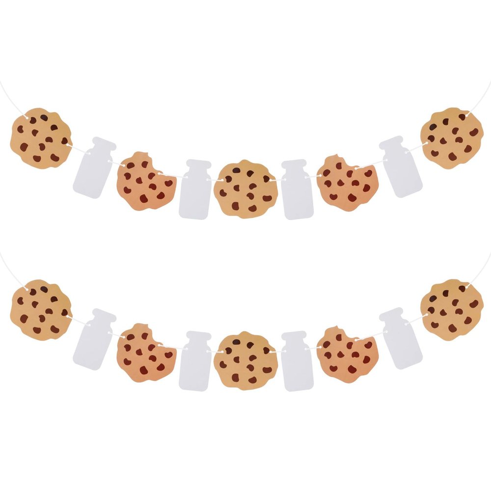 2 Pcs Cookies Milk Birthday Party Banner Milk and Cookie Baby Shower Decorations Cookies And Milks Theme Decorations for Boys Girls
