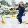 GLACER Sand Digger Excavator for Kids, Heavy Duty Metal Beach Toys Outdoor Sandbox Digger with 360Rotatable Seat, Flexible Shovel, Excavator Ride on Toy for Sand, Dirt, Snow view 2