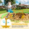 GLACER Sand Digger Excavator for Kids, Heavy Duty Metal Beach Toys Outdoor Sandbox Digger with 360Rotatable Seat, Flexible Shovel, Excavator Ride on Toy for Sand, Dirt, Snow view 3