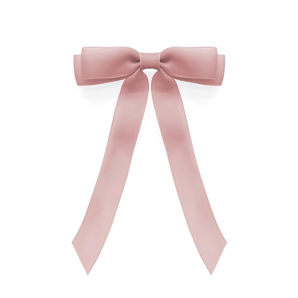 Bownita Girls' Handmade Ballerina Clips, Premium Matte Ribbon, CLIP PARIS Strong Hold Grip (Sweet Nectar)