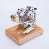 Kooteyybhyy Engine Model Kit That Works, 4.2CC V Twin Four Stroke Gasoline Internal Combustion Engine Model, Educational and Intellectual Collectible Toy for Adults (RTR) view 4