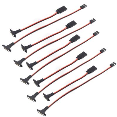 5sets 3Pin Magnetic Snap-on JR Extension Cable for RC Cars Models,Trucks Robotics DIY Electronics,Remote Control lamp Group Magnetic Suction Extension Cable,Quick disassembly Connector (20cm-5 Sets)