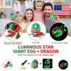 HyBaiS 19" Large 3D Printed Dragon Egg with Dragon Inside, Glow in the Dark Articulated Dragon Toy, Giant Surprise Birthday Gift for Boys Girls Kids Teens Ages 5-7 8-12 view 2