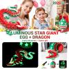 HyBaiS 19" Large 3D Printed Dragon Egg with Dragon Inside, Glow in the Dark Articulated Dragon Toy, Giant Surprise Birthday Gift for Boys Girls Kids Teens Ages 5-7 8-12 view 3