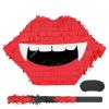 Birchio Vampire Pinatas Bundle with a Blindfold and Bat (16x12.5x4 Inches), Perfect for Theme Decoration, Games, Birthday view 1