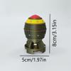 3D Printed Desktop Decorative Bomb Model, Military Green with Yellow and Red Accents, 3.15 x 1.97 inches view 2
