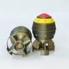 3D Printed Desktop Decorative Bomb Model, Military Green with Yellow and Red Accents, 3.15 x 1.97 inches view 4