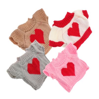 Abaodam 4pcs Bear Doll Sweaters Soft Cozy Clothes for Stuffed Animals Decorative Outfit Accessories for Bears Gift