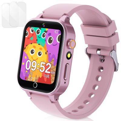 Moremore Smart Watch for Kids with 39 Games, Kids Watch with Touch Touchscreen Alarm Clock, HD Camera, Pedometer, Gifts Toys for Ages 3-12 Years Old for Boys Girls, Pink