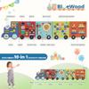 BlueWood Felt Wall Busy Board Panels, Toddler Learning Activity Center, Montessori Philosophy Sensory, Educational Toys, Conducive to All-Round Development - Train view 3
