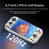 ANBERNIC RG477M Retro Handheld Game Console , Aluminum Alloy CNC Android 14 System 4.7 Inch LTPS in-Cell Touch Screen Dimensity 8300 Processor Support WiFi 6E Bluetooth 5.3 12+256GB(Silver) view 3