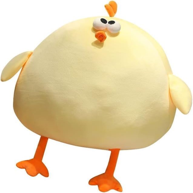 19.7inch Fluffy Fat Chicken Plush Pillow,Soft Mother Hen Stuffed Toys,Decorative Chickens Neck Pillow Cushion Throw Pillow,Yellow Fat Chicken Stuffed Animal Plushies Doll for Home Deco Kids Toy Gift