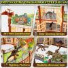 Dinosaur Playground Toy Set 215PCS  18 Realistic Dinosaurs, Build Your Own Dinosaur Park, Interactive Play with Openable Cage & Battle Station, for Boys & Girls, Enhance Kids Creativity view 3