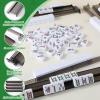 4Pcs Mahjong All-in-One Racks with Pushers, Acrylic American Majiang Tile Holder, Modern Mah Jong Game Rack with Built-in Pushers, Easy Portable American Mahjong Accessories and Gifts(Black) view 3