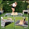 2 pcs 5 x 8 FT Cornhole Mat Durable Cornhole Pitch Pads with Waterproof Backing Felt Surface for Board Stability & Toss Bag Protection Outdoor Playing Surface for Backyard Tailgating & Lawn Games view 4