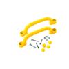 2Pcs Playground Handle Kit, Plastic Yellow Playhouse Grab Handle Climbing Frame Grips with Screws, Park Treehouse Swing Accessories view 1