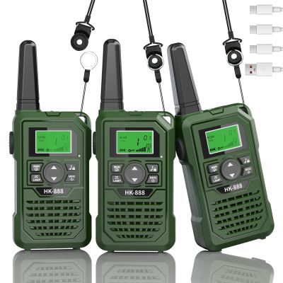 BUKEWIT Walkie Talkies for Kids 3 Pack,3 Miles Rechargeable Kids Walkie Talkies to Camping,22 Channels/NOAA Weather Alert/VOX Function & LED Flashligh for 6-12 Years Old Boys Girls Xmas Birthday