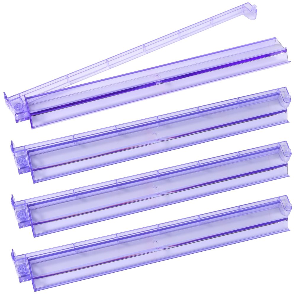 4Pcs Mahjong All-in-One Racks with Pushers, Acrylic American Majiang Tile Holder, Modern Mah Jong Game Rack with Built-in Pushers, Easy Portable American Mahjong Accessories and Gifts(Light Purple)