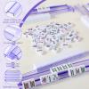 4Pcs Mahjong All-in-One Racks with Pushers, Acrylic American Majiang Tile Holder, Modern Mah Jong Game Rack with Built-in Pushers, Easy Portable American Mahjong Accessories and Gifts(Light Purple) view 3