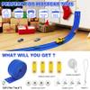 16 Ft Flexible Race Car Ramp Track for Kids Toy with Suction Cups, Compatible with Diecast 1/64th Cars, Rolls Up Portable Racetrack Party Favor Gifts for Boys Ages 3-10 Year Old (Racing Blue) view 4