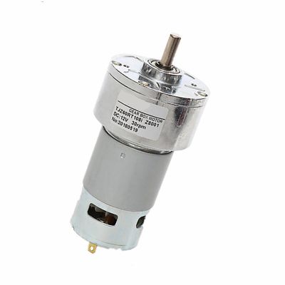 12V/24V Low Power Brushed DC Reduction Motor, Low Noise Electric Motor, Suitable for Amusement Equipment, Medical Equipment, Robots(12V)