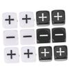 BESPORTBLE 12Pcs Six Sided Dice with Plus Signs Black and White Counting Dice for Party Games Tabletop Fun Lightweight and Accessories view 1