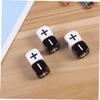 BESPORTBLE 12Pcs Six Sided Dice with Plus Signs Black and White Counting Dice for Party Games Tabletop Fun Lightweight and Accessories view 2