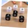 BESPORTBLE 12Pcs Six Sided Dice with Plus Signs Black and White Counting Dice for Party Games Tabletop Fun Lightweight and Accessories view 3