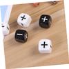 BESPORTBLE 12Pcs Six Sided Dice with Plus Signs Black and White Counting Dice for Party Games Tabletop Fun Lightweight and Accessories view 4