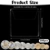 BOHUIZ 200 PCS Single Pocket Coin Flips Clear Coin Collector Protectors, 2.2x2.2 Inch Individual Transparent Plastic Sleeves Holder Small Coin Pouch for Jewelry Storage Currency Collectors view 2