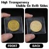 BOHUIZ 200 PCS Single Pocket Coin Flips Clear Coin Collector Protectors, 2.2x2.2 Inch Individual Transparent Plastic Sleeves Holder Small Coin Pouch for Jewelry Storage Currency Collectors view 4