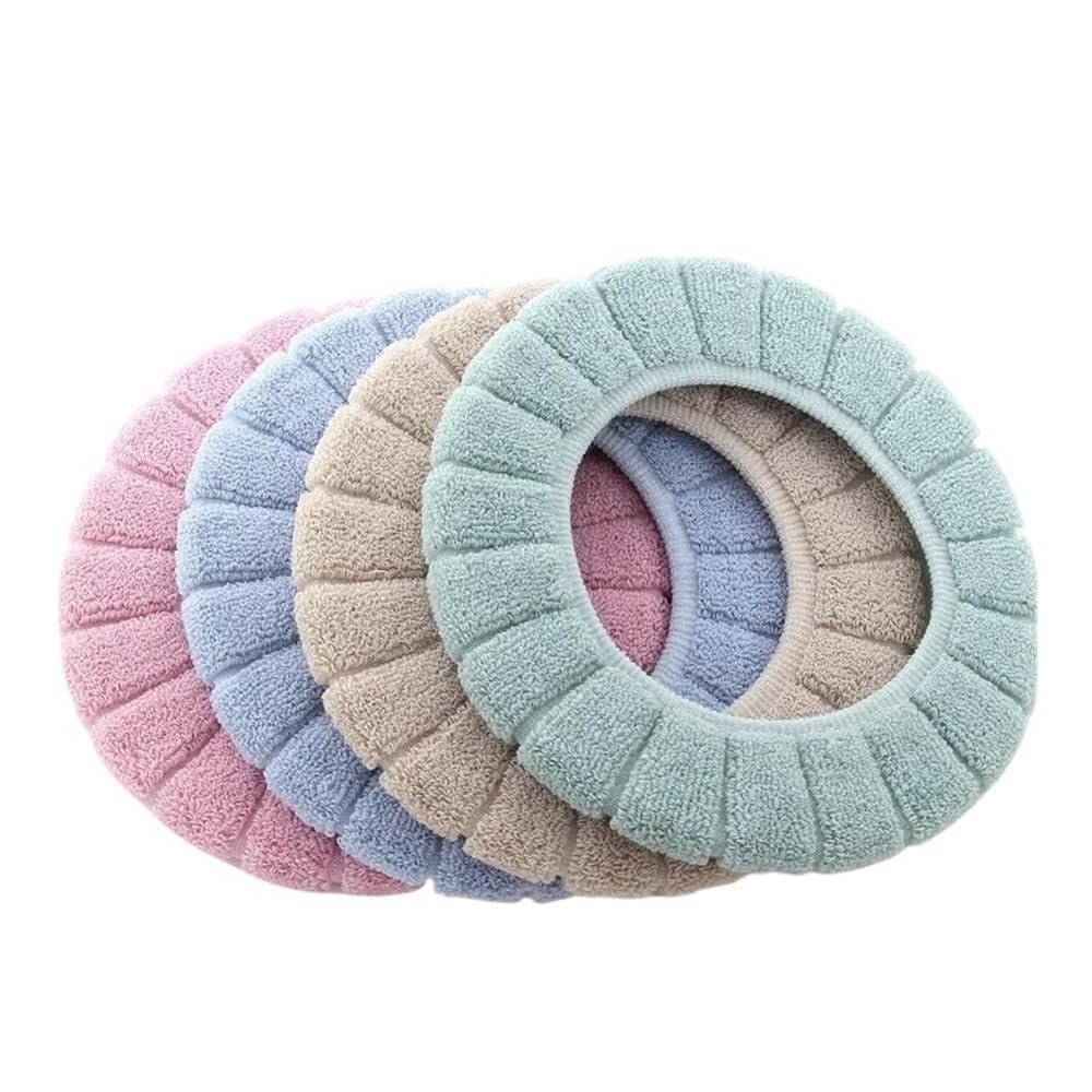 1pc Universal Pumpkin Pattern Toilet Seat Cover Warm Washable Knitting O-type Closestool Mat Children Potty Training Accessories