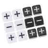Beaupretty 12Pcs Sided Dice with Plus Signs Black and White Counting Game for Party and Table Games view 1