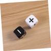 Beaupretty 12Pcs Sided Dice with Plus Signs Black and White Counting Game for Party and Table Games view 2
