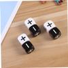 Beaupretty 12Pcs Sided Dice with Plus Signs Black and White Counting Game for Party and Table Games view 3